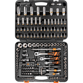 Richmann zestaw narzędiowy 151 elementów klucze grzechotki nasadki długie i krótkie bity S2 C4150