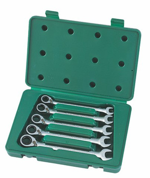 Sata zestaw kluczy płasko-oczkowych 5 elementów z przełącznikiem kierunku grzechotka