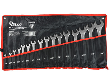 Komplet kluczy płasko oczkowych calowych 1/4-1,1/4"