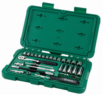 Sata zestaw kluczy w walizce 36 elementów 1/4" nasadki bity grzechotka