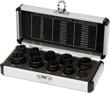 YATO ZESTAW WYKRĘTAKÓW DO URWANYCH ŚRUB 10cz.