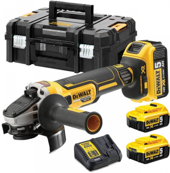 DeWalt szlifierka kątowa z 3 akumulatorami 18V DCG405P3 3x5,0Ah DCG405P3