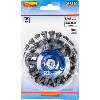 RICHMANN SZCZOTKA DO WIERT. TARCZOWA SKRĘTNA 75MM C4320
