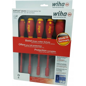 Wiha zestaw wkrętaków SoftFinish electric 5 Elementów 294663 
