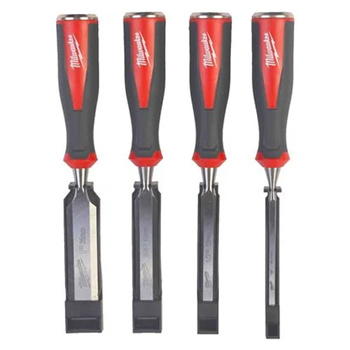 Milwaukee Dłuto do drewna zestaw 4 sztuki sfrezowane