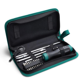 Sata wkrętak z grzechotką i bitami w saszetce GL09343