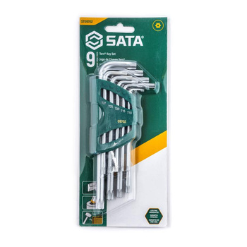 Sata zestaw kluczy trzpieniowych Torx z otworem Extra długich 9 sztuk