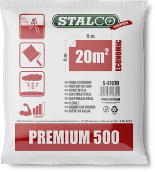 STALCO FOLIA MALARSKA 4X5M EXTRA MOCNA(500G) PREMIUM S-47670