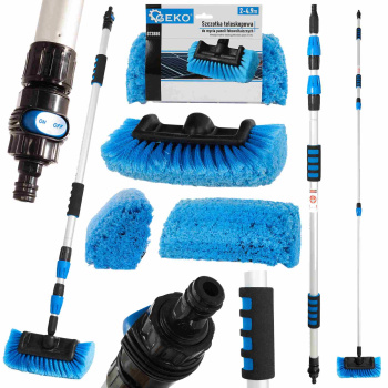GEKO Szczotka teleskopowa do mycia paneli 2-4,9m G73880