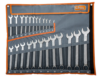 Richmann klucze płasko-oczkowe satynowe rozmiar 6-32mm 24 elementy C8345