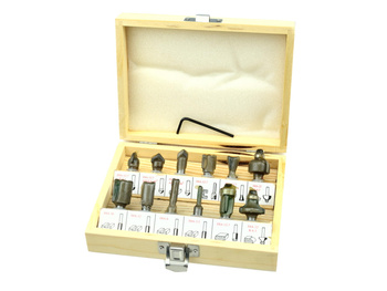 Geko frezy kształtowe do drewna 12 elementów 8mm G01200