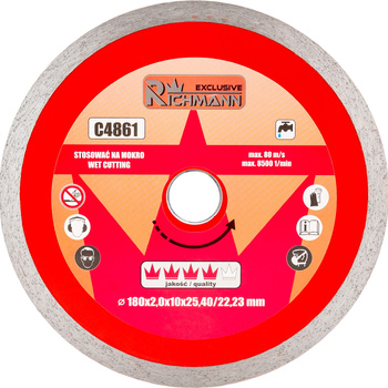 Richmann tarcza diamentowa pełna cienka 180x2x25,4/22,23MM