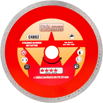 TARCZA DIAM. PEŁNA CIENKA 200x2x25,4/22,23MM