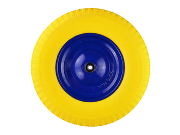 Koło do taczki 4.00-8 pełne PU Flower żółte Koło do taczki 4.00-8 pełne PU Flower żółte