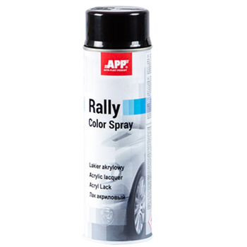 APP Spray czarny połysk lakier akrylowy Rally 500ML