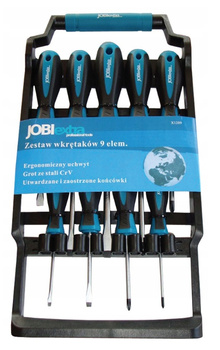 JOBI ZESTAW WKRĘTAKÓW 9 ELEMENTÓW JOBI EXTRA X1209