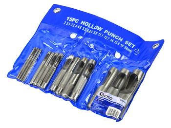 GEKO KOMPLET PRZEBIJAKÓW DO SKÓRY 15EL. 2-22mm G01822